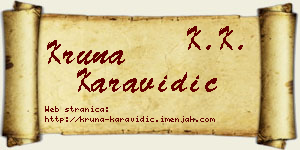 Kruna Karavidić vizit kartica
